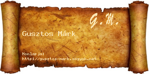 Gusztos Márk névjegykártya