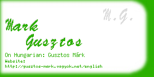 mark gusztos business card